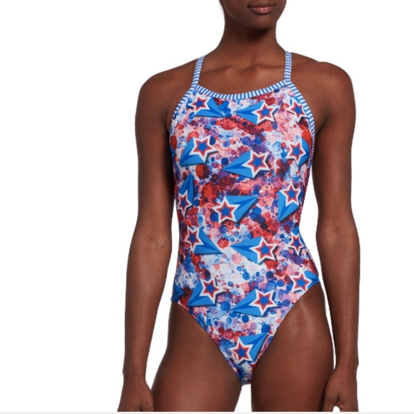Dolfin Women's Uglies Liberty Print V-2 Back Swim - Picture 3 of 7